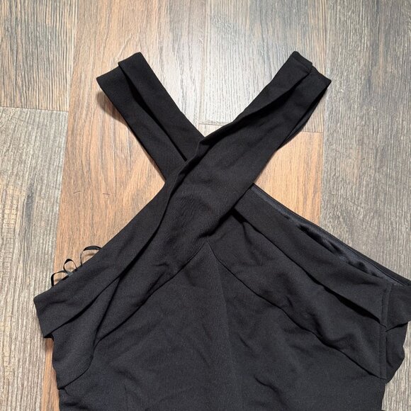 Lulus Head to Cocktail Hour Black Halter Neck Maxi Dress Women's Size XL NWT! - Picture 3 of 5